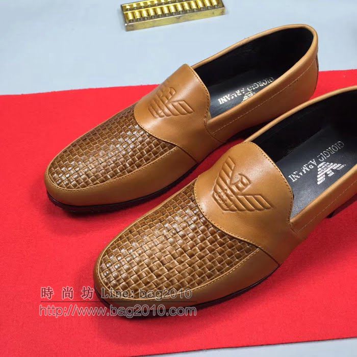 Armani男鞋 專櫃品質 牛皮休閒鞋 阿瑪尼休閒時尚男皮鞋  jpx1393